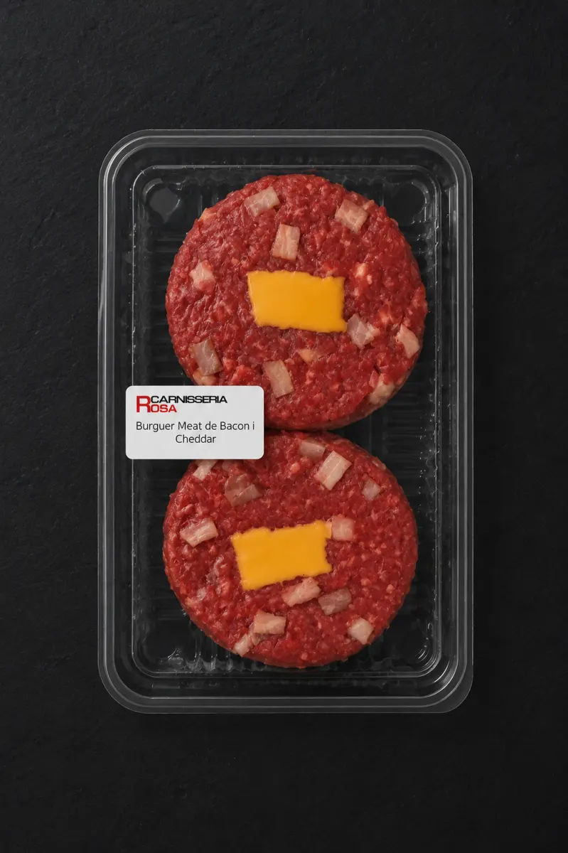 Hamburguesa de bacon i cheddar — Carnisseria Rosa
